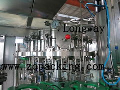 Crown cap glass bottle filling capping machine