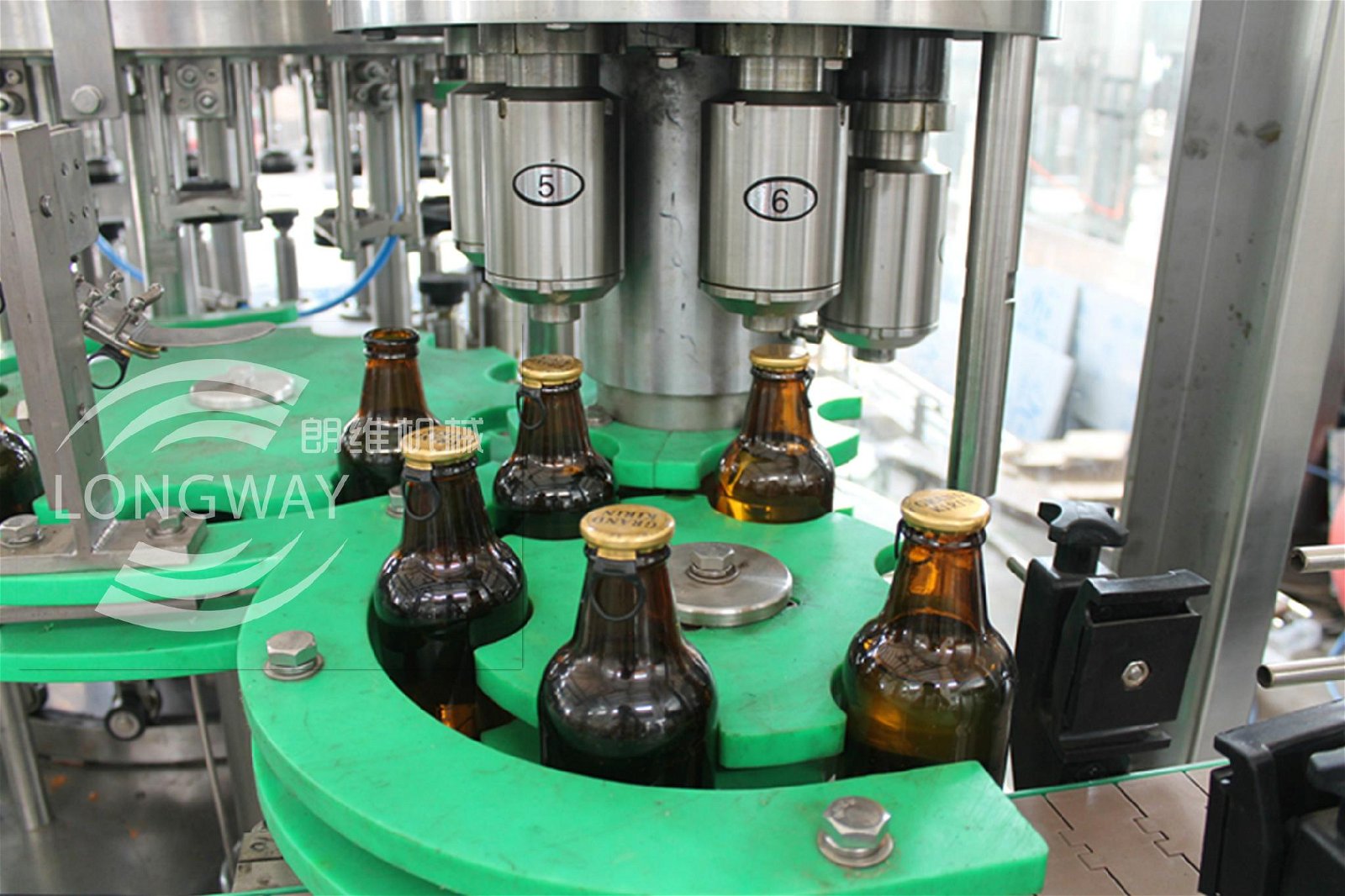 Longway pull ring cap glass bottle beer filling machine/ washing-filling-capping
