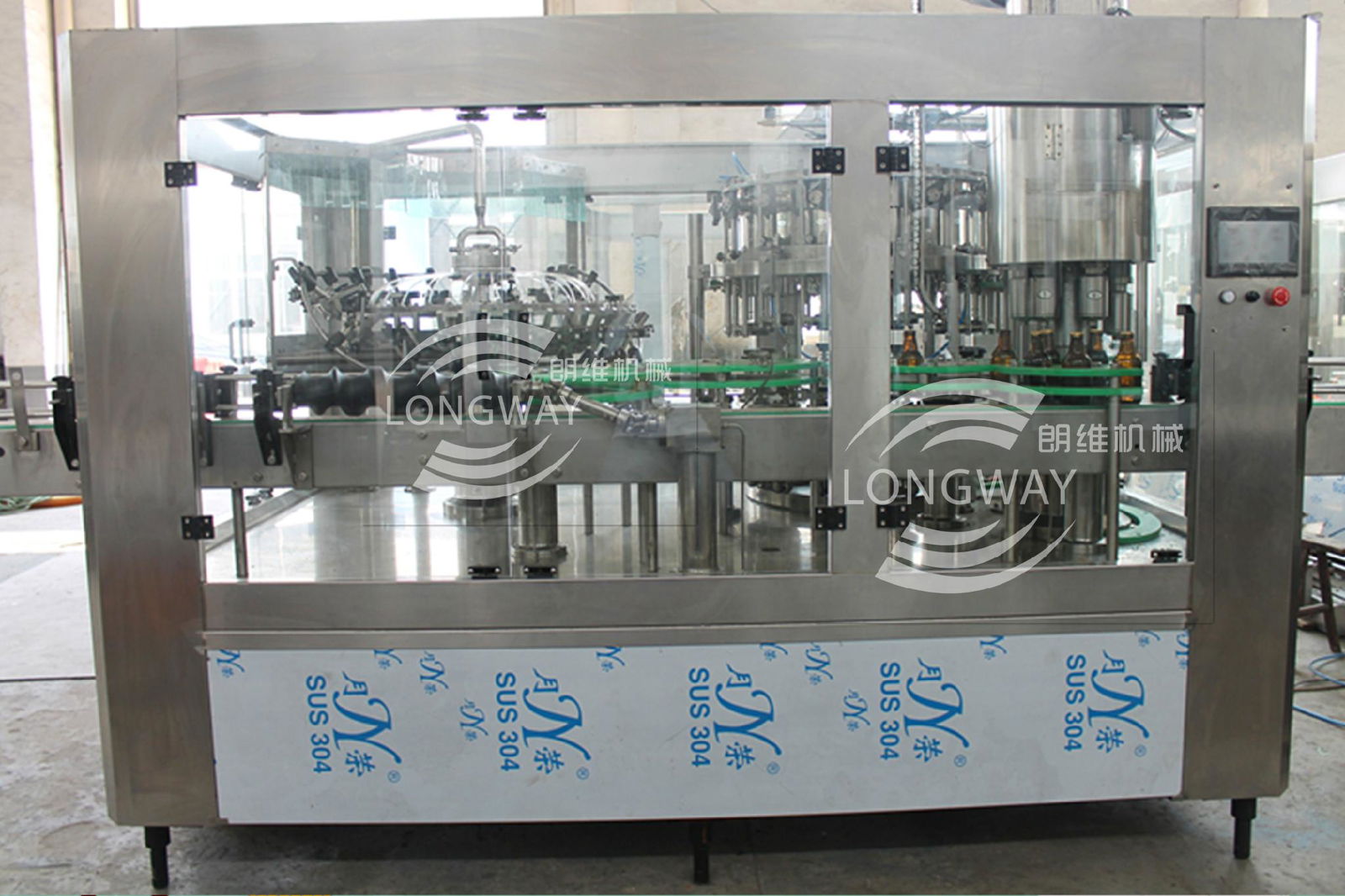 Longway pull ring cap glass bottle beer filling machine/ washing-filling-capping 3