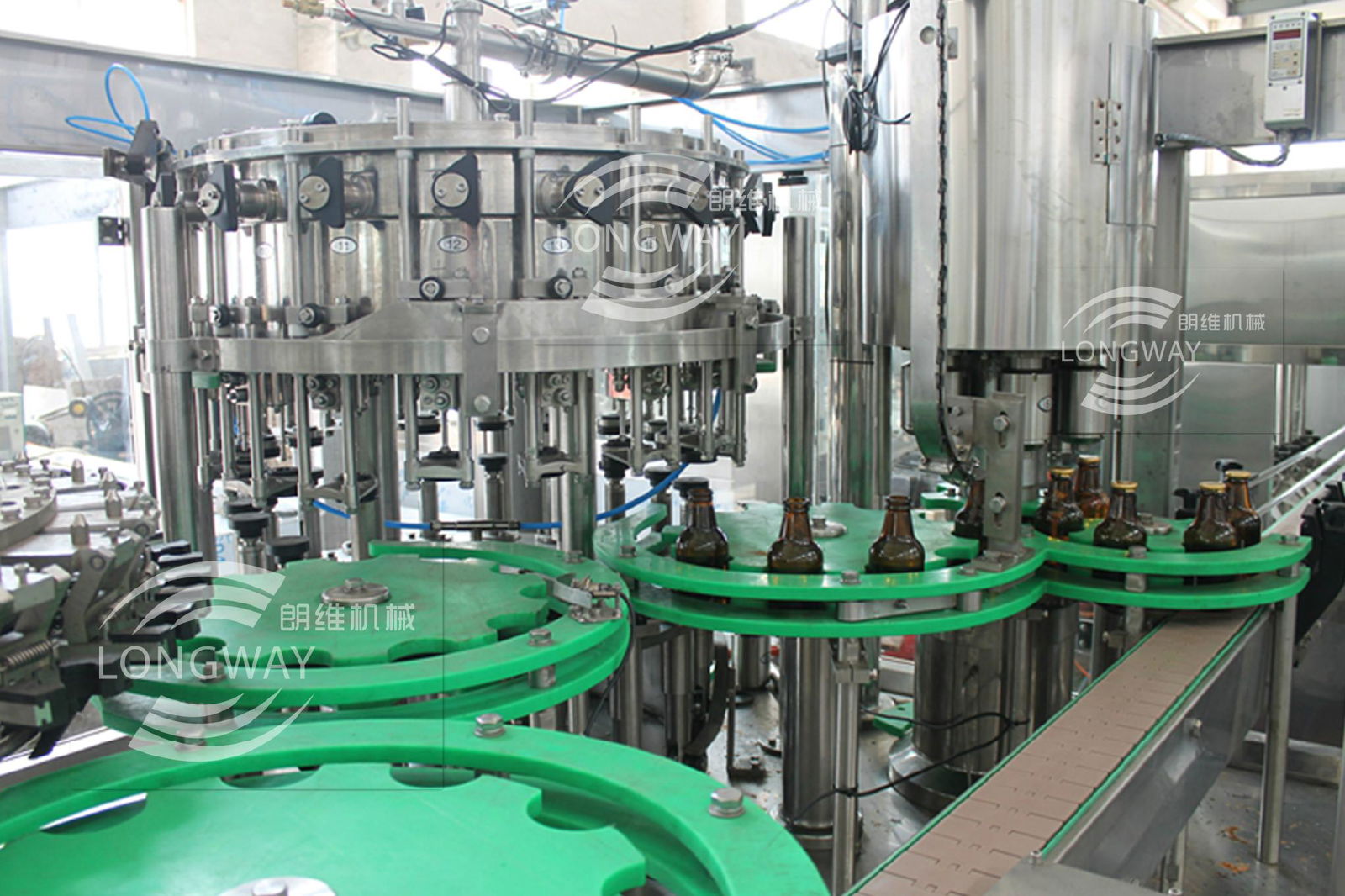 Longway pull ring cap glass bottle beer filling machine/ washing-filling-capping 4