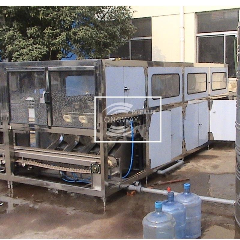 QGF-300 5 Gallon production line with risning filling capping  2