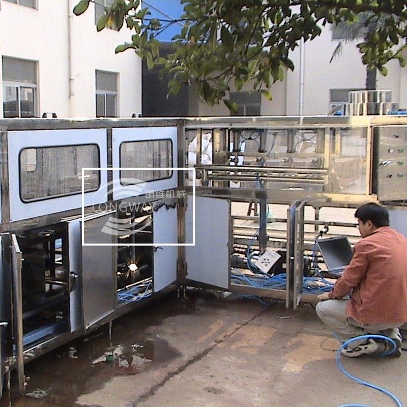 QGF-300 5 Gallon production line with risning filling capping  3
