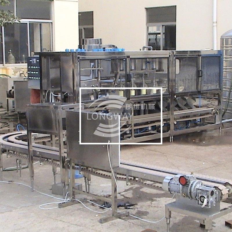 QGF-300 5 Gallon production line with risning filling capping  4
