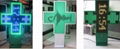 Led pharmacy cross p16 800x800mm single green double side