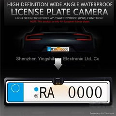 New Mould European Official License Frame Car Rear Camera