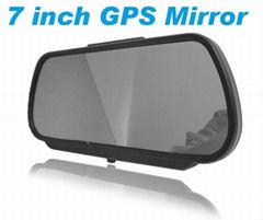 7 Inch GPS Mirror Navigation High Definition Bluetooth Handsfree