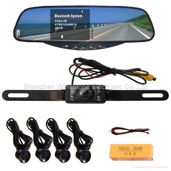 Wireless Camera System+Car bluetooth handsfree rearview mirror 3.5" TFT Monitor