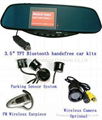 Wireless Camera System+Car bluetooth handsfree rearview mirror 3.5" TFT Monitor 3