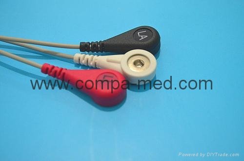 ECG holter cable din style leadwire