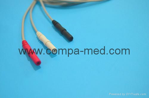 ECG holter cable din style leadwire 2