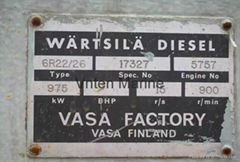 Marine diesel engine set WARTSILA 6R22/26