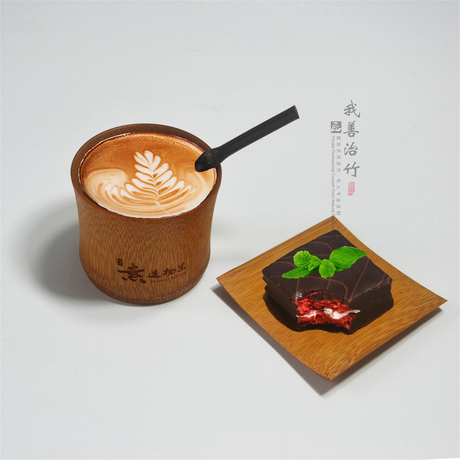 竹子咖啡杯竹質餐具竹制奶茶杯茶杯 5