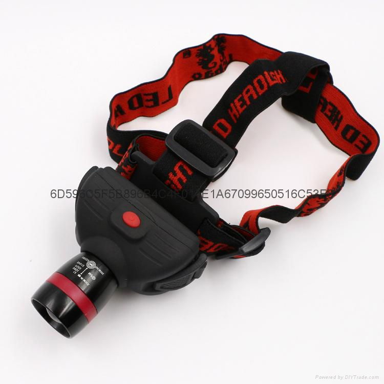 LICHAO LED Headlamps CREE XPE Zoom Lights LC-009E# Headlights For Fishing