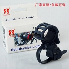 360 Degree Swivel Bicycle light Mount Holder Flashlight Holder Rubber Clips