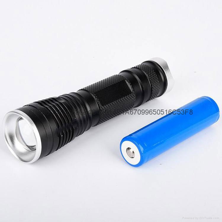 Power Bright Cree XM-L2 T6 U2 LED Aluminum Zoom Torch Flashlight 858# 2