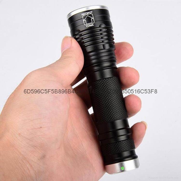 Power Bright Cree XM-L2 T6 U2 LED Aluminum Zoom Torch Flashlight 858#