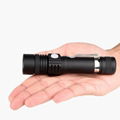 LED Flashlight USB Rechargeable Torch Portbale Flashlights Aluminum Zoom Light 8