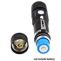 LED Flashlight USB Rechargeable Torch Portbale Flashlights Aluminum Zoom Light 6