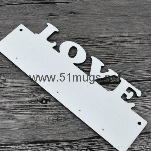 Sublimation MDF Key Holder With LOVE words 3