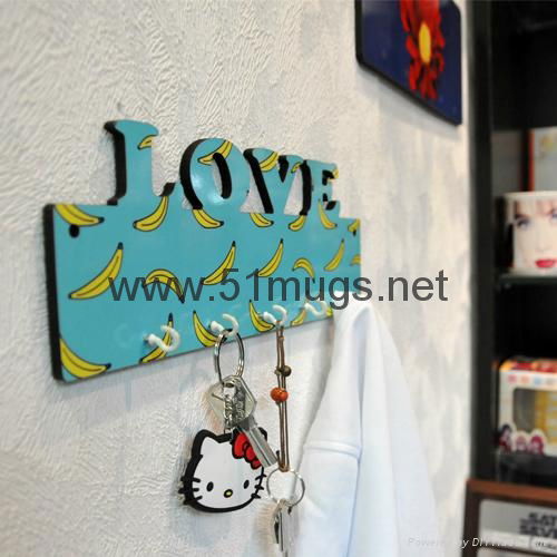 Sublimation MDF Key Holder With LOVE words 5