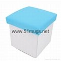 Sublimation Fabric Storage Box Chair-Blue