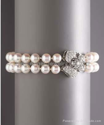 Flower-Clasp-Bracelet,freshwater pearl