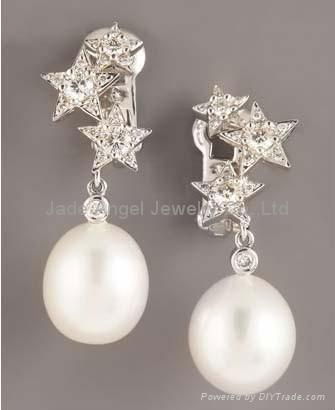 Sterling silver earring,Star-Earrings