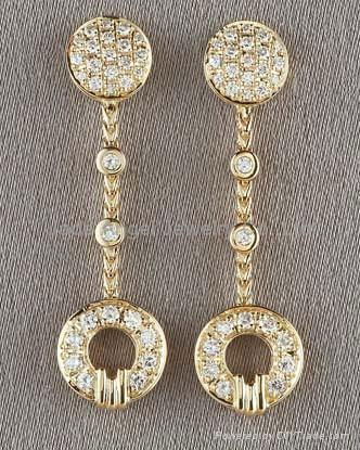 Tempia Three-Drop Necklace,Gold pendant necklace
