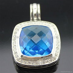 David Yurman 14mm Blue Topaz Albion Enhanver 