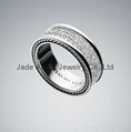 David Yurman Men's Jewelry White Diamond Pave Ring