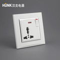 white colour British Standard Switch Socket 4