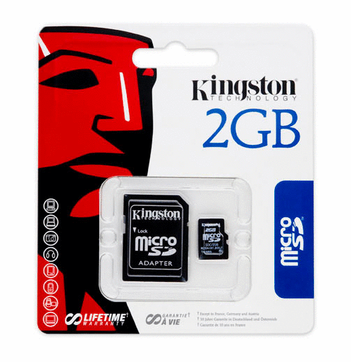 Kingston 2GB Micro SD Memory Card PT030 KINGSTON (China Manufacturer) Memory Card & Card