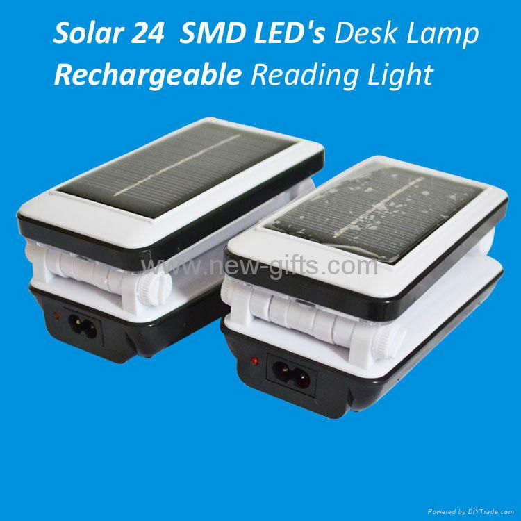 Solar Foldable Rechargeable Eye Protective 24 Leds Charging Table Desk Lamp 4