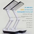 Solar Foldable Rechargeable Eye Protective 24 Leds Charging Table Desk Lamp 2