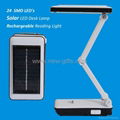 Solar Foldable Rechargeable Eye Protective 24 Leds Charging Table Desk Lamp 3