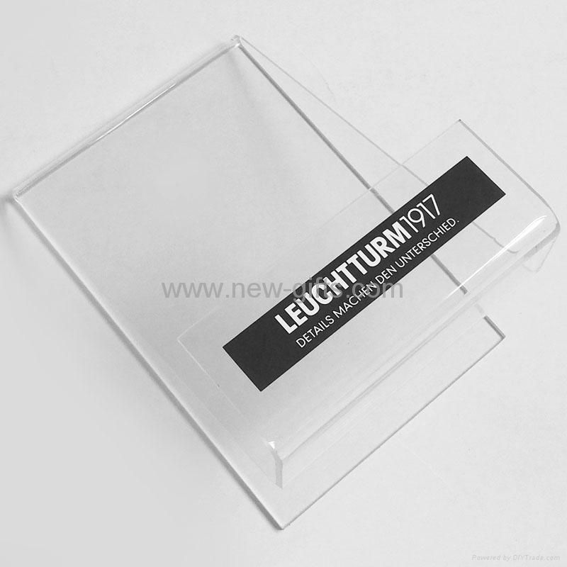 Customized Slant Back Clear Acrylic Sign Holder Ad Frame by Advantage 2