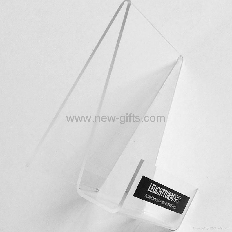 Customized Slant Back Clear Acrylic Sign Holder Ad Frame by Advantage 3