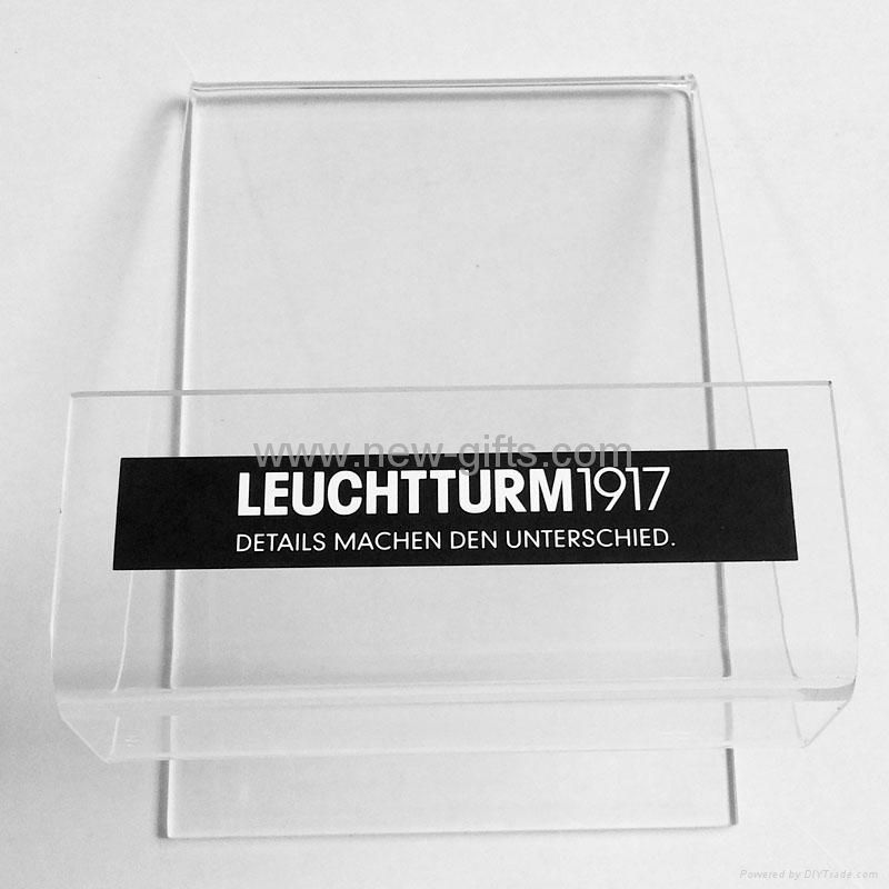 Customized Slant Back Clear Acrylic Sign Holder Ad Frame by Advantage 4