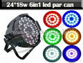 24*18w 6in1 led par can/ led par light/ stage light