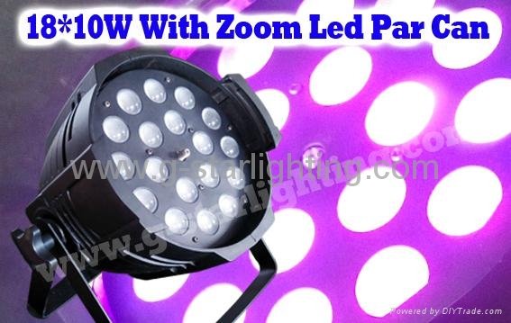 18*10w with zoom led par can/led par light