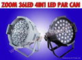 ZOOM 36*10W 4IN1 LED PAR CAN/ led par