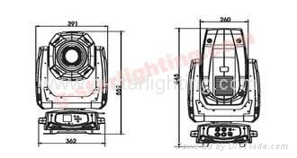 330w 15r 3in1 moving head light