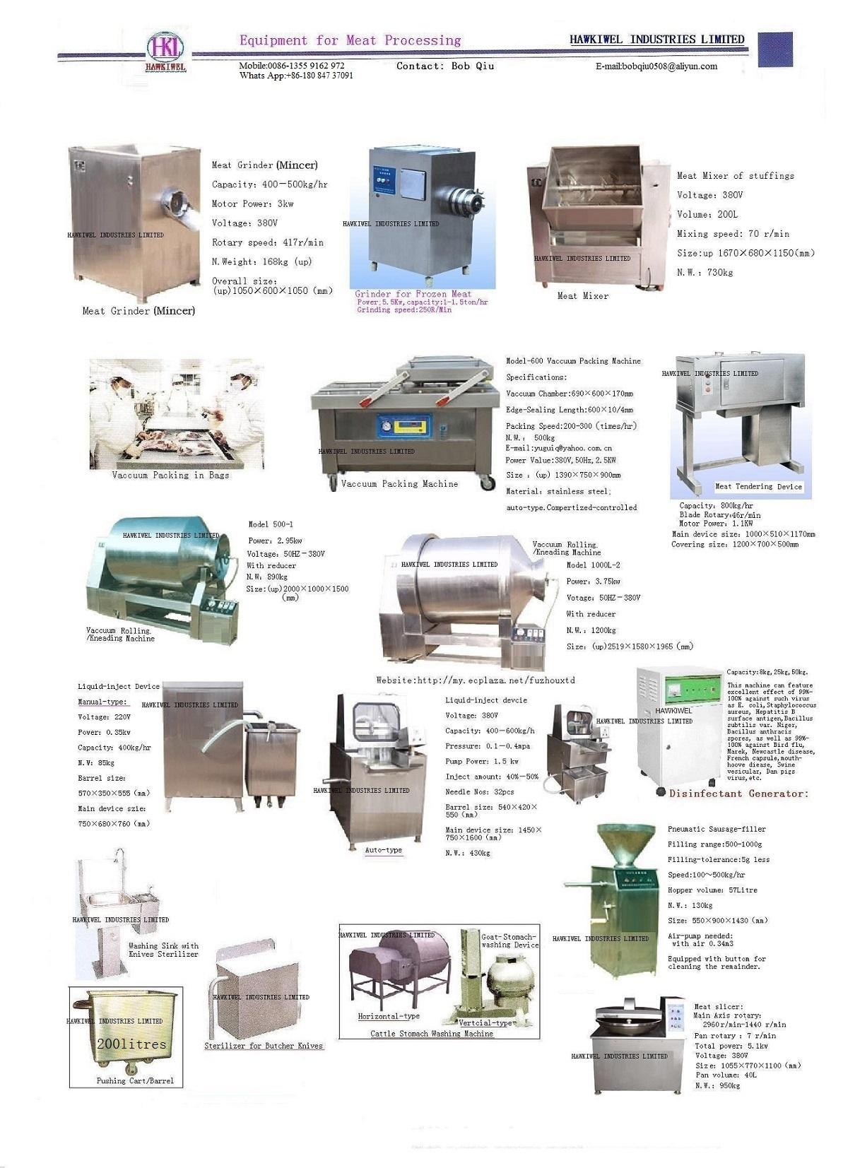 meat processing equipment