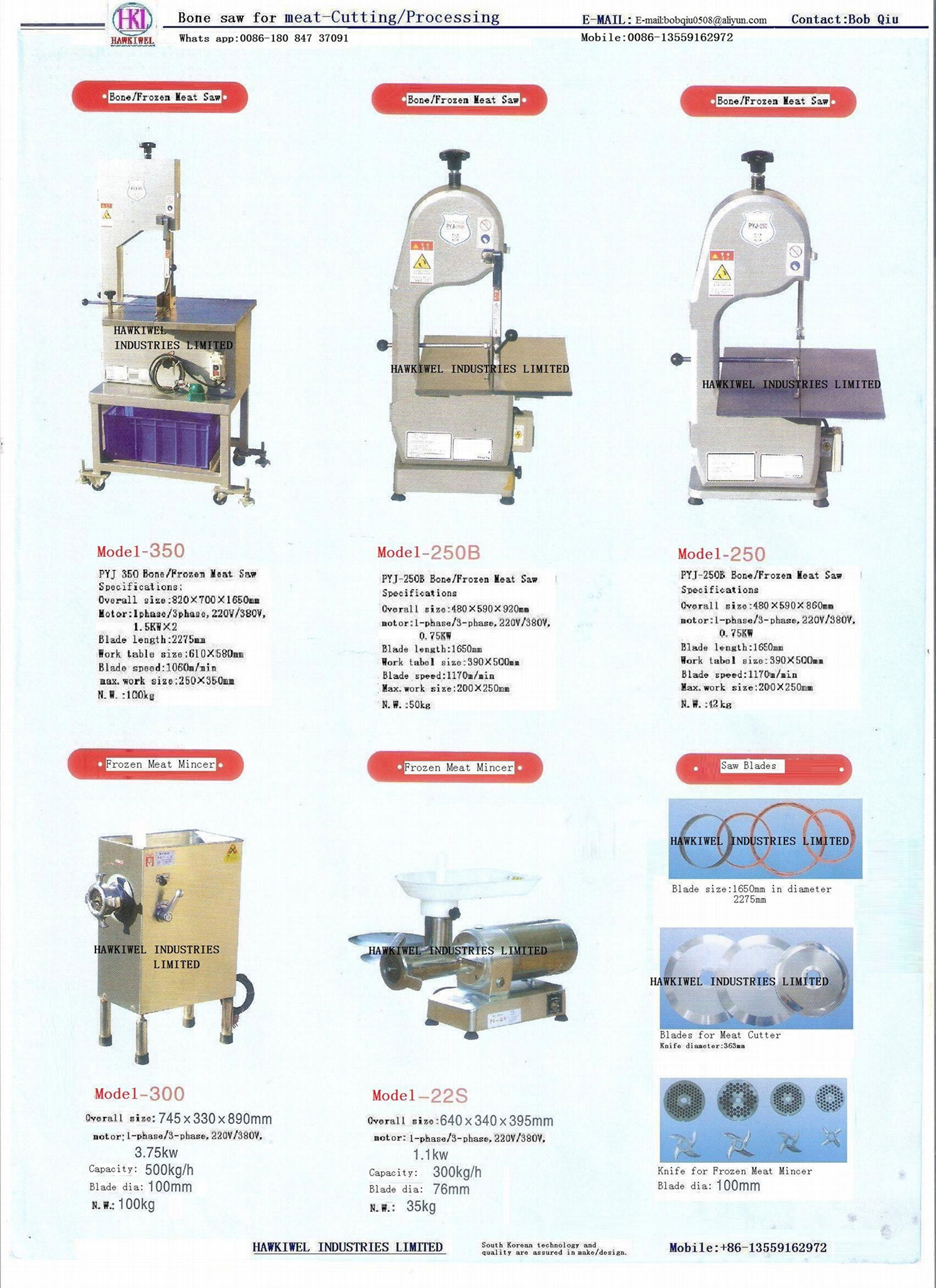 Bone  and frozen meat  cutting Sawing machine 2