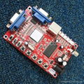 VGA to RGBS/CGA/EGA/AV/S video (PC to TV) video game converter PCB