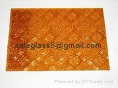 bronze pattern glass