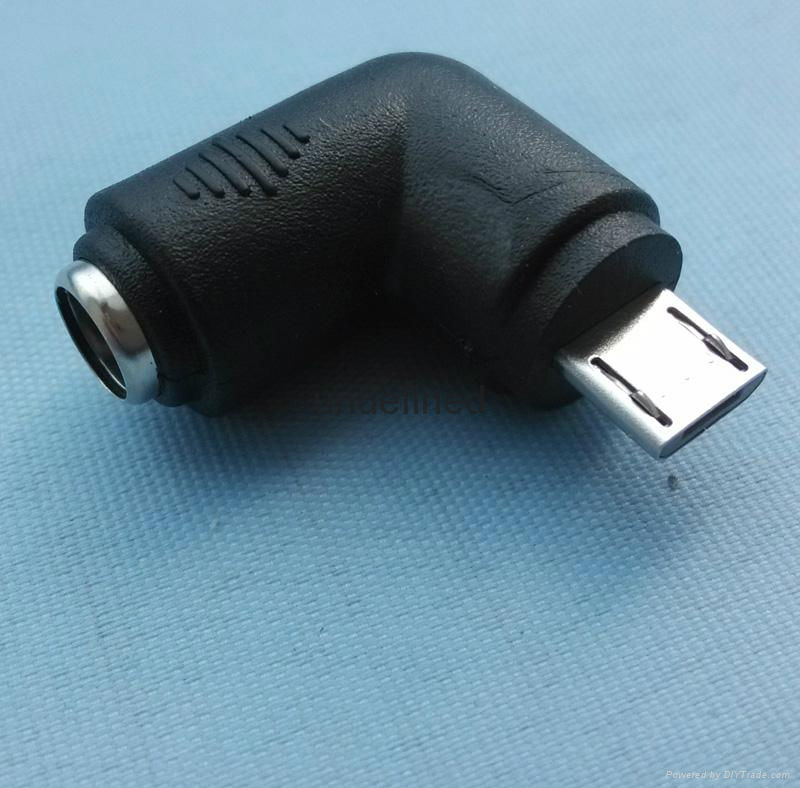 90degrees5.5x2.1mm female to mini usb male,  dc plug for laptop;mobile; tablet,m 5