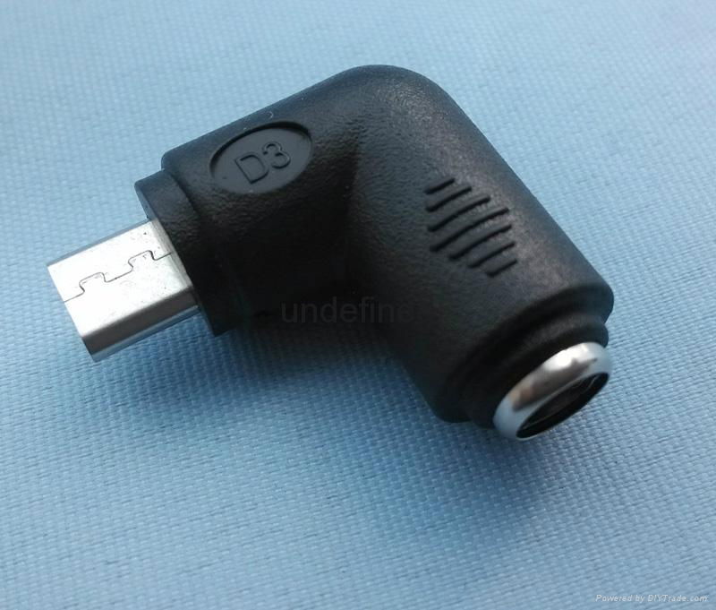 90degrees5.5x2.1mm female to mini usb male,  dc plug for laptop;mobile; tablet,m 4