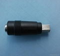 straight angle dc connector 5.5X2.1mm female to mini male plug 4