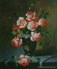 Floral oil paintings